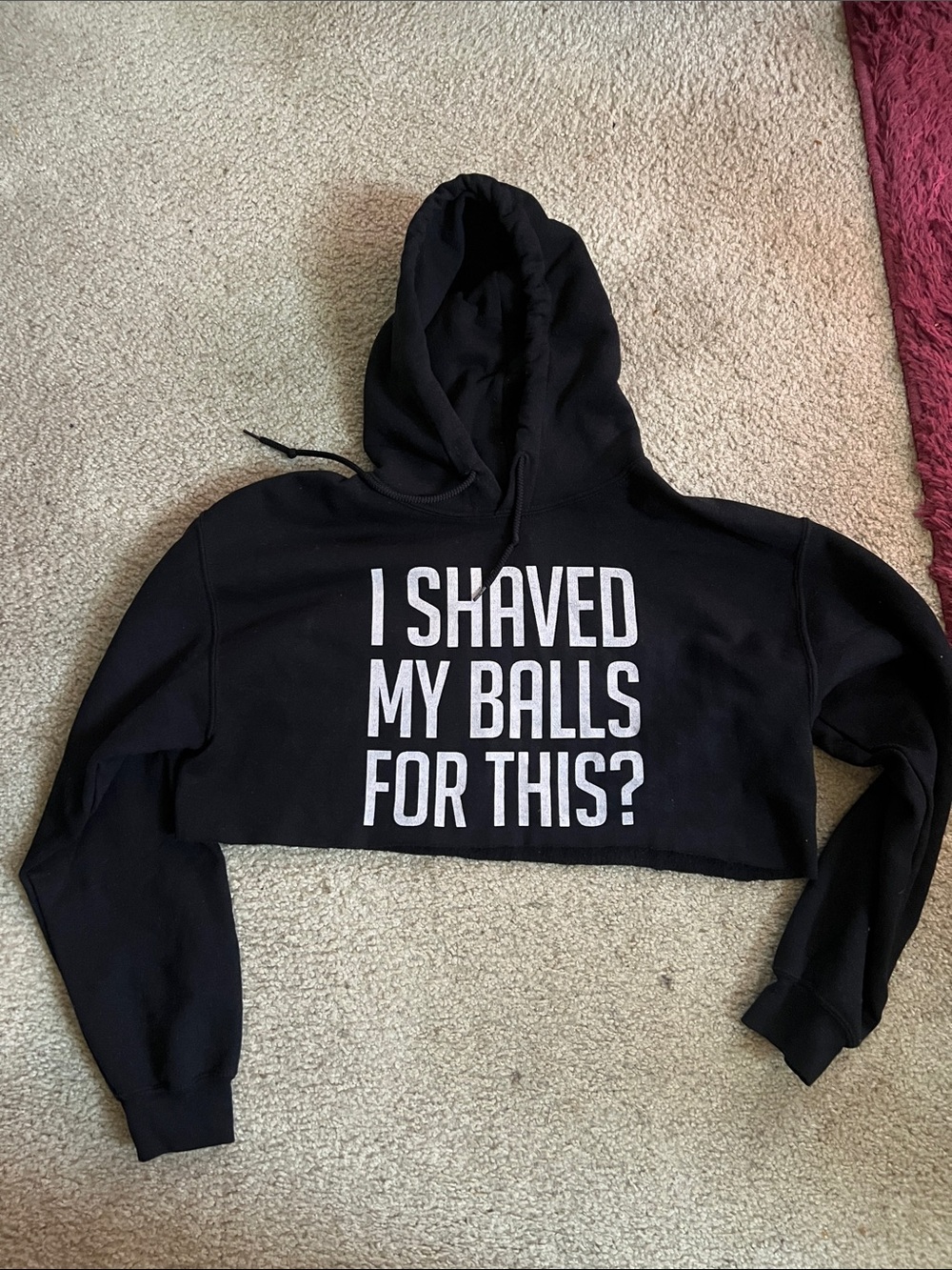 I shaved my balls for this crop hoodie